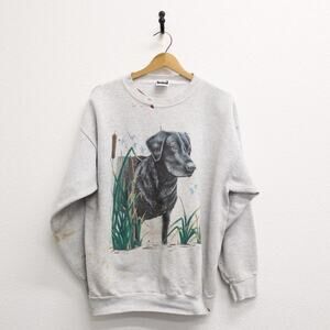 Vintage Black Lab Labrador Retriever Dog Breed Sweatshirt 2X XXL